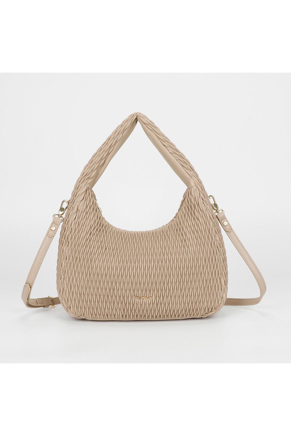 borsa hobo trapuntata - mimì muà - beige