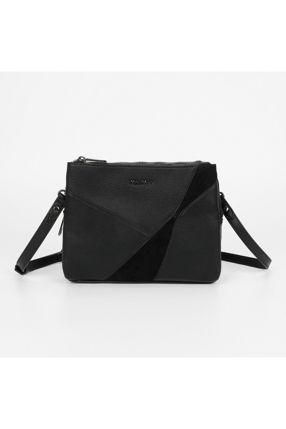 borsa a tracolla con patchwork  - mimì muà - nero
