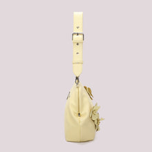 Carica l'immagine nel visualizzatore di Gallery, borsa a bauletto  con fiori- mimì muà - giallo chiaro

