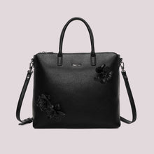 Carica l'immagine nel visualizzatore di Gallery, borsa a spalla con fiori- mimì muà - nero
