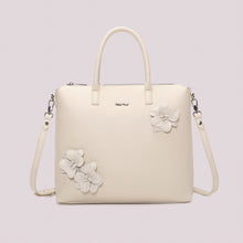 Carica l'immagine nel visualizzatore di Gallery, borsa a spalla con fiori- mimì muà - panna

