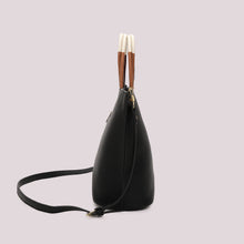 Carica l'immagine nel visualizzatore di Gallery, borsa shopping con manico intrecciato - mimì muà -nero
