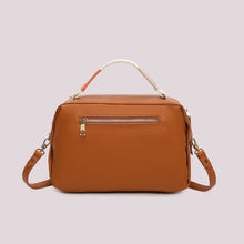 Carica l'immagine nel visualizzatore di Gallery, borsa a bauletto con manico intrecciato - mimì muà - cuoio
