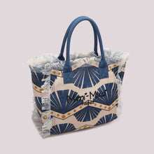 Carica l'immagine nel visualizzatore di Gallery, borsa shopper piccola in fantasia - mimì muà - blu
