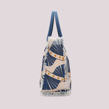 Carica l'immagine nel visualizzatore di Gallery, borsa shopper piccola in fantasia - mimì muà - blu

