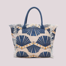Carica l'immagine nel visualizzatore di Gallery, borsa shopper piccola in fantasia - mimì muà - blu
