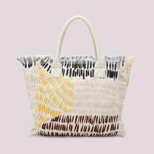 Carica l'immagine nel visualizzatore di Gallery, borsa shopper piccola in fantasia - mimì muà - marrone ocra
