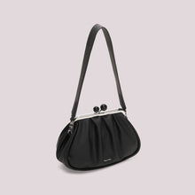 Carica l'immagine nel visualizzatore di Gallery, borsa clutch morbida con chiusura a sfere - mimì muà  -  nero
