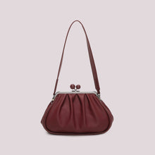 Carica l'immagine nel visualizzatore di Gallery, borsa clutch morbida con chiusura a sfere - mimì muà  -  bordeaux

