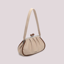 Carica l'immagine nel visualizzatore di Gallery, borsa clutch morbida con chiusura a sfere - mimì muà  -  beige
