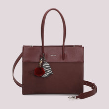 Carica l'immagine nel visualizzatore di Gallery, borsa tote  con charm e cuore - mimì muà - prugna
