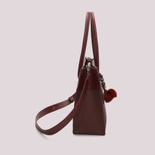Carica l'immagine nel visualizzatore di Gallery, borsa tote  con charm e cuore - mimì muà - prugna
