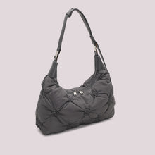Carica l'immagine nel visualizzatore di Gallery, borsa a braccio effetto piumino - mimì muà -  grigio scuro
