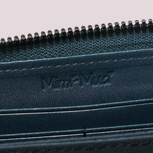 Carica l'immagine nel visualizzatore di Gallery, portafoglio grande basic con tira zip logato  - mimì muà  - verde petrolio
