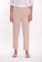 Carica l&#39;immagine nel visualizzatore di Gallery, pantalone cropped con elastico dietro in cadì - mimì muà - cipria
