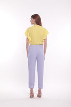 Carica l&#39;immagine nel visualizzatore di Gallery, pantalone cropped con elastico dietro in cadì - mimì muà - lilla
