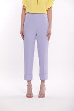 Carica l&#39;immagine nel visualizzatore di Gallery, pantalone cropped con elastico dietro in cadì - mimì muà - lilla

