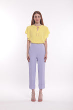 Carica l&#39;immagine nel visualizzatore di Gallery, pantalone cropped con elastico dietro in cadì - mimì muà - lilla
