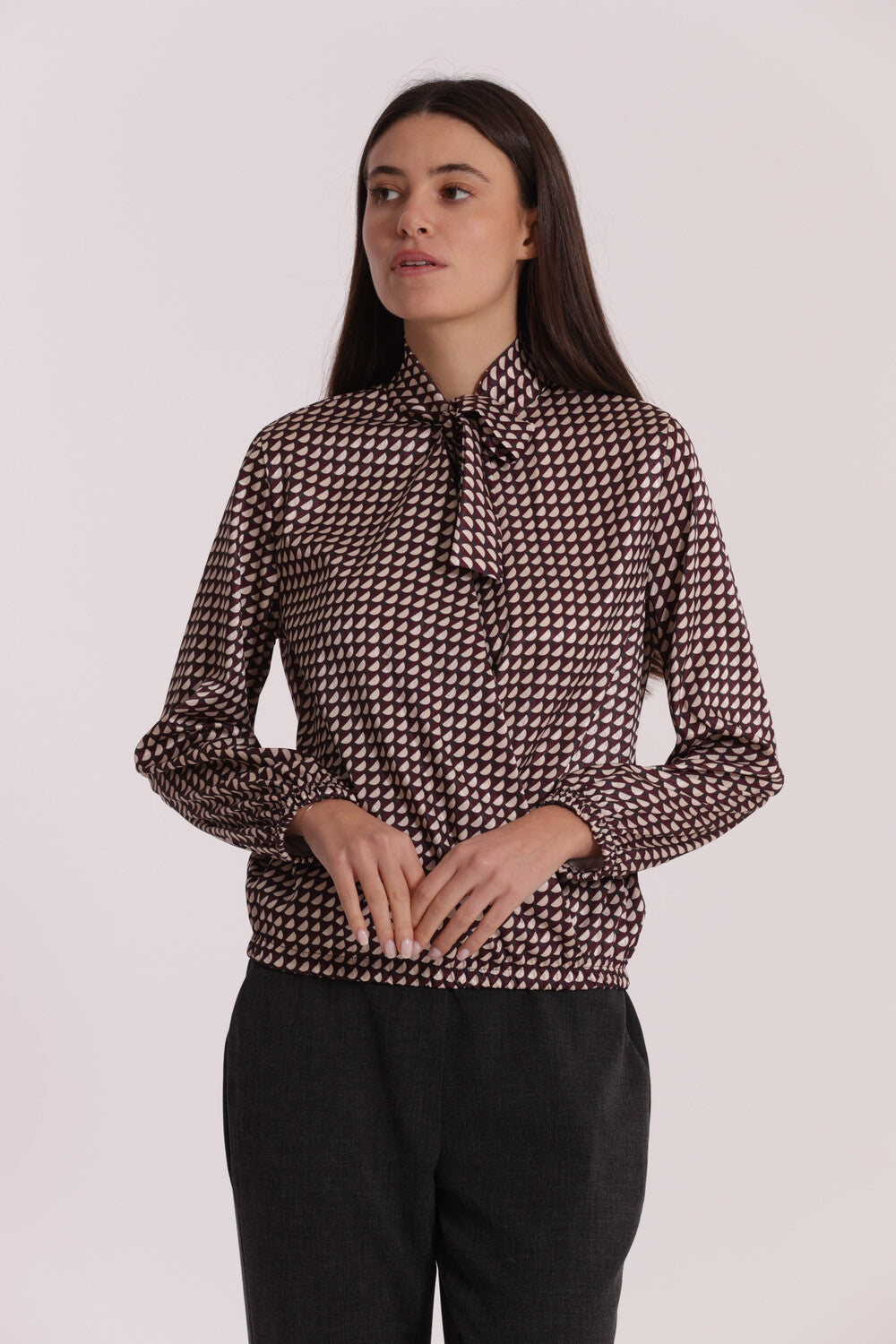 blusa con fusciacca fantasia geo - mimì muà - mosto