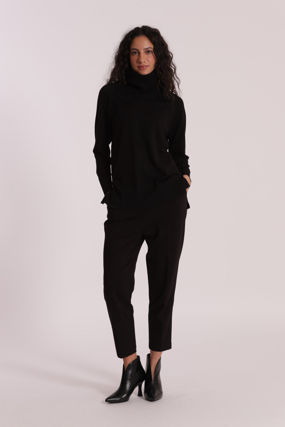 pantalone palloncino  in punto milano  - mimì muà - nero