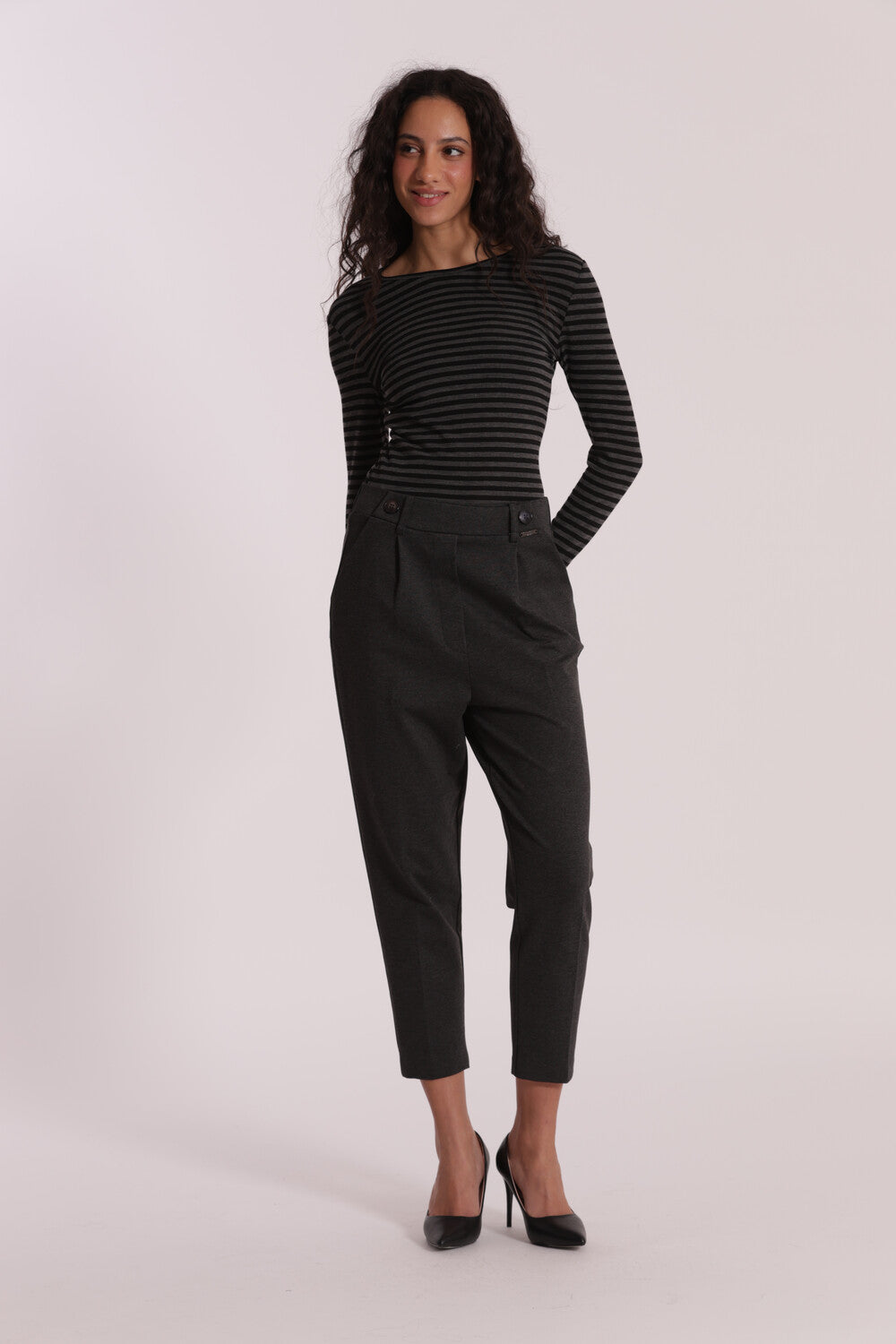 pantalone palloncino  in punto milano  - mimì muà - grigio scuro