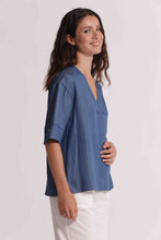 Carica l'immagine nel visualizzatore di Gallery, blusa a maniche corte  - mimì muà - denim
