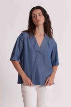 Carica l'immagine nel visualizzatore di Gallery, blusa a maniche corte  - mimì muà - denim
