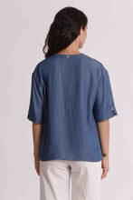 Carica l'immagine nel visualizzatore di Gallery, blusa a maniche corte  - mimì muà - denim
