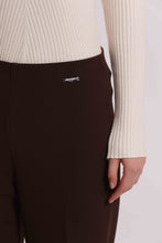 Carica l'immagine nel visualizzatore di Gallery, pantalone con risvoltino in scuba crepe - mimì muà - moro
