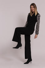 Carica l'immagine nel visualizzatore di Gallery, pantalone palazzo in scuba crepe - mimì muà - nero
