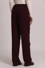 Carica l'immagine nel visualizzatore di Gallery, pantalone palazzo con elastico dietro - mimì muà - prugna
