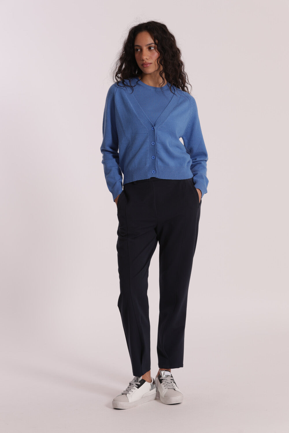 pantalone carrots in polyviscosa - mimì muà - blu