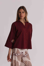 Carica l'immagine nel visualizzatore di Gallery, camicia con maniche ampie   - mimì muà -  bordeaux
