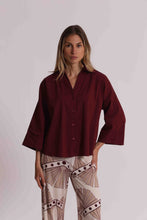 Carica l'immagine nel visualizzatore di Gallery, camicia con maniche ampie   - mimì muà -  bordeaux

