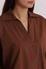 Carica l'immagine nel visualizzatore di Gallery, camicia con maniche ampie   - mimì muà - cioccolato
