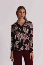 Carica l'immagine nel visualizzatore di Gallery, camicia a maniche lunghe in ity in fantasia  - mimì muà - nero bordeaux
