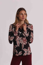Carica l'immagine nel visualizzatore di Gallery, camicia a maniche lunghe in ity in fantasia  - mimì muà - nero bordeaux
