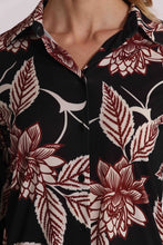 Carica l'immagine nel visualizzatore di Gallery, camicia a maniche lunghe in ity in fantasia  - mimì muà - nero bordeaux
