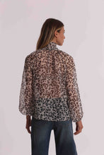Carica l'immagine nel visualizzatore di Gallery, blusa fantasia con fiocco - mimì muà - nero
