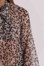 Carica l'immagine nel visualizzatore di Gallery, blusa fantasia con fiocco - mimì muà - nero
