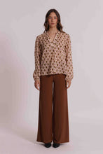 Carica l'immagine nel visualizzatore di Gallery, blusa maniche lunghe fantasia rombi - mimì muà - beige verde militare
