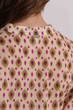 Carica l'immagine nel visualizzatore di Gallery, blusa maniche lunghe fantasia rombi - mimì muà - beige verde militare

