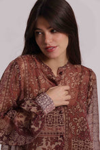 Carica l'immagine nel visualizzatore di Gallery, camicia senza colletto stampa pathwork floreale - mimì muà - prugna cammello
