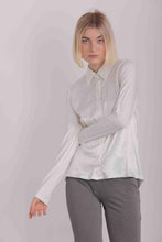 Carica l&#39;immagine nel visualizzatore di Gallery, camicia effetto satin - mimì muà - bianco
