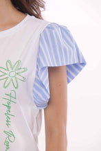 Carica l&#39;immagine nel visualizzatore di Gallery, t-shirt con maniche a righe - mimì muà - bianco
