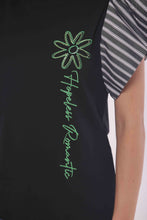 Carica l&#39;immagine nel visualizzatore di Gallery, t-shirt con maniche a righe - mimì muà - nero
