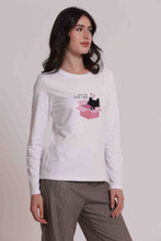 Carica l'immagine nel visualizzatore di Gallery, t-shirt manica lunga "this is my day off"   - mimì muà - bianco
