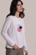 Carica l'immagine nel visualizzatore di Gallery, t-shirt manica lunga "this is my day off"   - mimì muà - bianco
