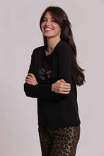 Carica l'immagine nel visualizzatore di Gallery, t-shirt manica lunga "fashi-on e fashi-off"   - mimì muà - nero
