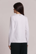 Carica l'immagine nel visualizzatore di Gallery, t-shirt manica lunga con gattini in strass   - mimì muà - bianco
